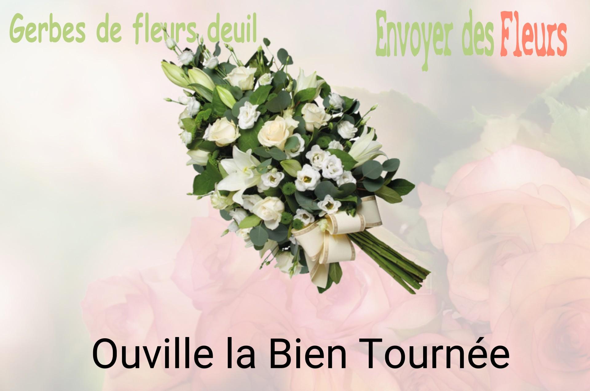 Gerbe de fleurs de deuil livrée à Ouville-la-Bien-Tournée